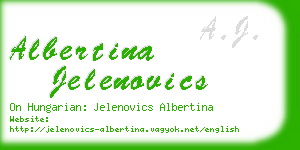 albertina jelenovics business card